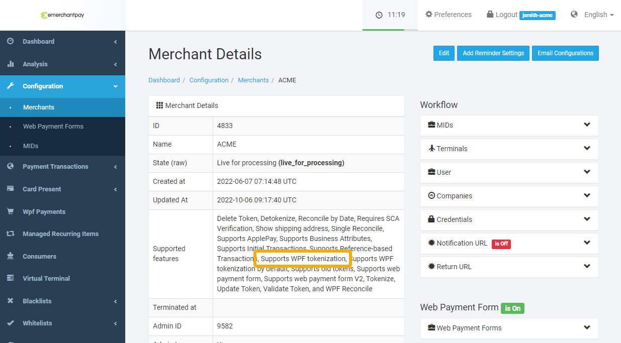 Tokеnisation on the emerchantpay WPF